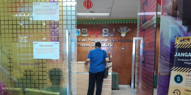 Badan Pengadaan dan Pelayanan Barang/Jasa (BPPBJ) Provinsi DKI Jakarta, Jalan Kebon Sirih No 18, Blok H, Lantai 19, Jakarta Pusat.