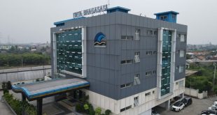 Kantor Pusat PDAM Tirta Bhagasasi Bekasi di Jl. Kalimalang BTB 25, Jl. Tegal Danas, Kecamatan Cikarang Pusat, Kabupaten Bekasi, Jawa Barat.