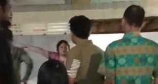 Tangkapan layar proses pembubaran ibadah umat Kristen di Padang.