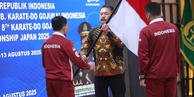 Jaksa Agung Burhanuddin Berikan Pengarahan Pada Keberangkatan Kontingen Karate-Do Gojukai Indonesia ke Global Championships Japan 2025.
