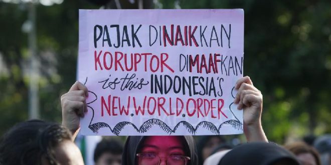 Ilustrasi: Aksi Unjuk Rasa Tolak Kenaikan Pajak.